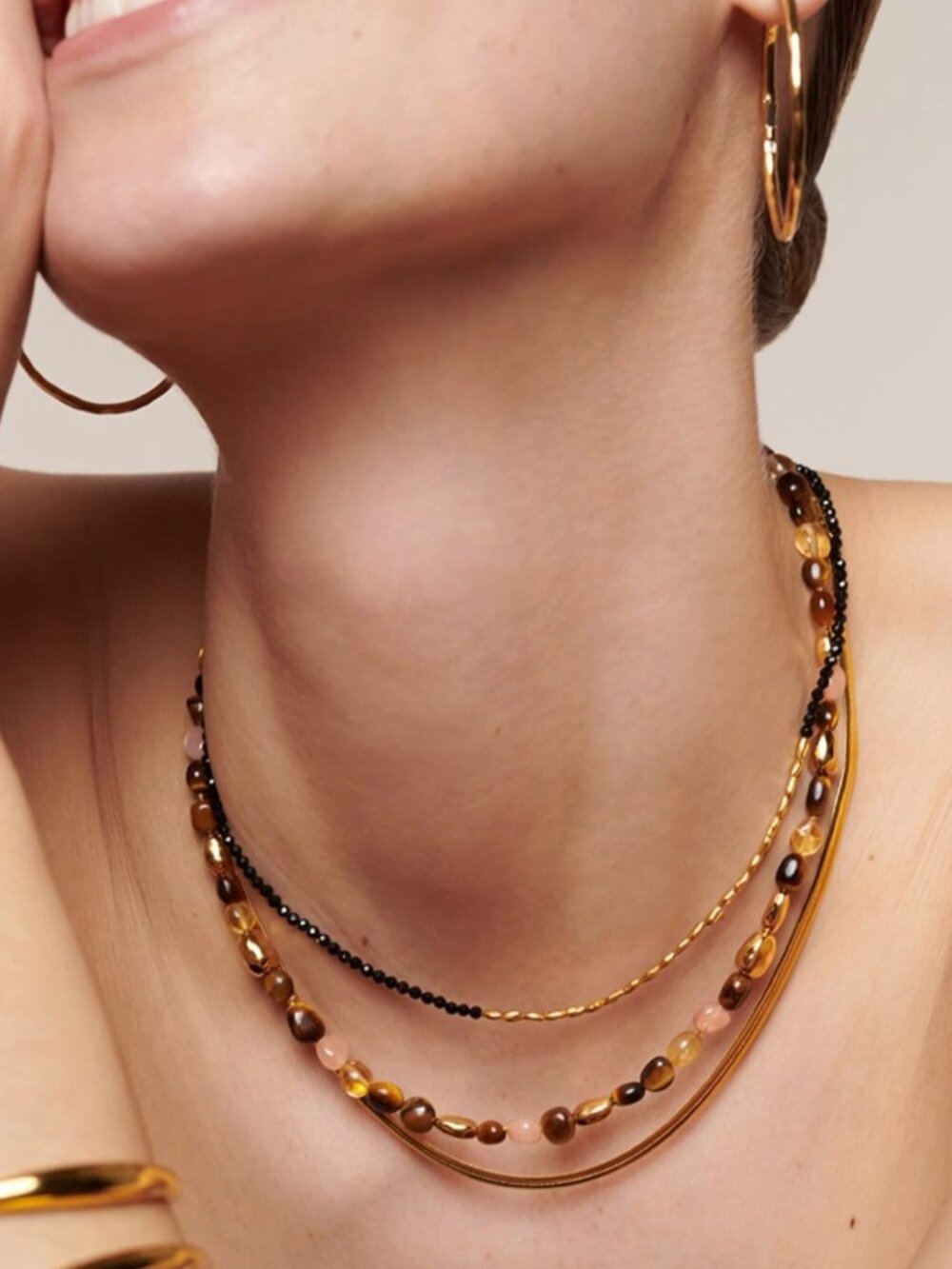 Monica Vinader Snake Chain Necklace 18in 18k Gold Vermeil Essential Capsule - Picture 4 of 13